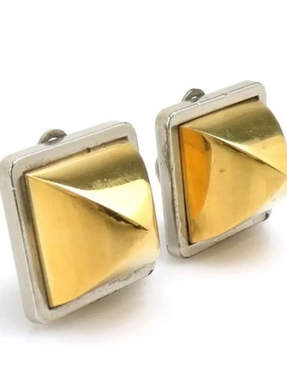 Auth HERMES Earrings Gold/Silver Metal - h32028a - Picture 2 of 15